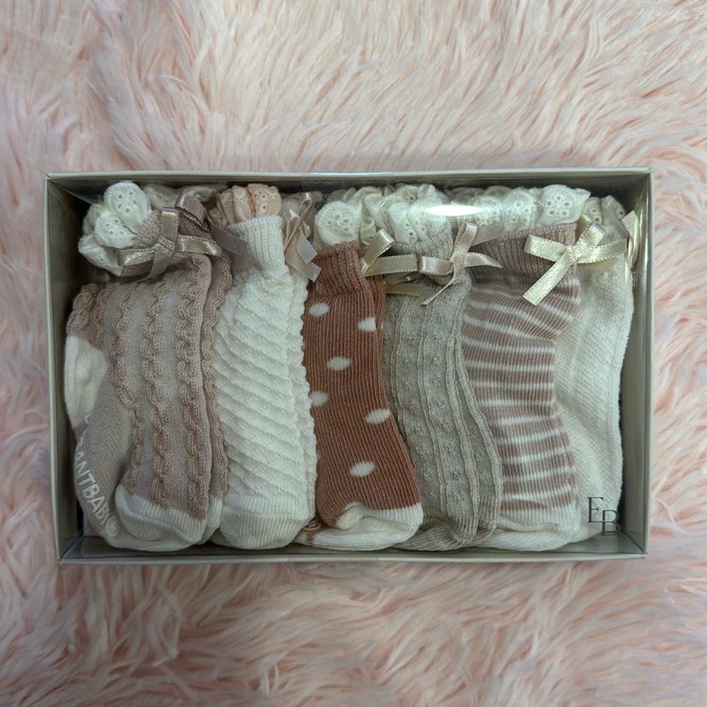 Elegant Baby 6pc Pink Ankle Sock Set